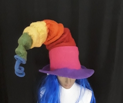 Rainbow Felt Pixie Hat