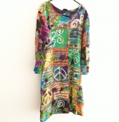 Bright Patchwork Tie-dye Dress, Fair Trade