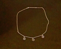 Silver Pentacles Necklace