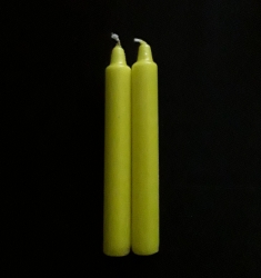 Yellow Altar Candles, set of 2, Thick