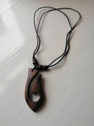 Maori-Style Carved Pendant Necklace fish