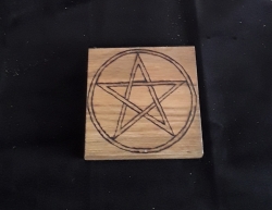 Oak Pentagram Altar Tile