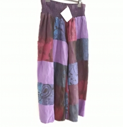 Purple Patchwork, Hippy Flared Trousers