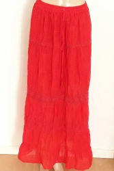 Red Maxi Skirt, Hippy
