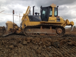 Our latest purchase a 21ton Komatsu bulldozer with a PAT blade and rippers for the bulk push and also the finishing.