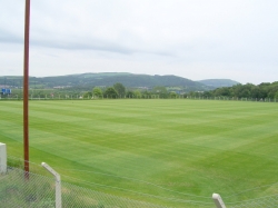 Here is the finished product of a pitch in South Wales. Leveled, drained, seeded and had a few cuts.