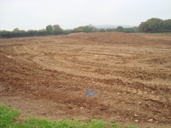 This is the now open site with all topsoil removed and put into heaps...