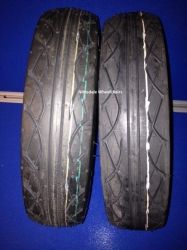 Pair of Black Tyres 16 / 410
