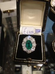 1950s Emerald & Diamond Ring