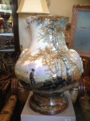 French barbotine vase