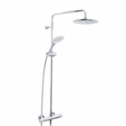 Bristan Carre Thermostatic Exposed Bar Shower With Rigid Riser And Integral Diverter To Handset 