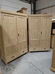 Amazing matching pair of Antique Victorian wardrobes SOLD