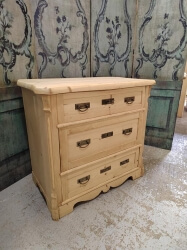Stunning antique pine Dutch 3 drawer chest SOLD
