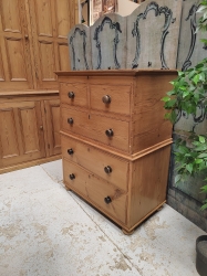 English Victorian Linen bin with 2 low drawers