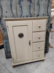 Painted cream Dutch larder / linen cupboard SOLD