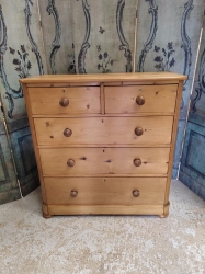 Large heavy quality 2/3 Victorian pine chest of drawers SOLD
