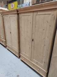 Beautiful pair of matching antique Dutch wardrobes SOLD