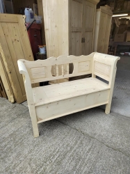 Popular panel sided pine benches from Holland