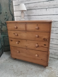 Victorian pine chest with deep bottom drawer SOLD