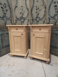New pine Dutch style bedside cabinets