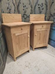Wide pair of dutch bedside cabinets