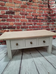 Reclaimed Pine Coffee Table with 3 drawers