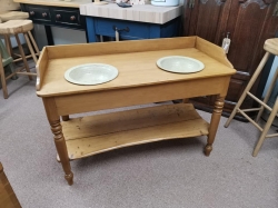 Victorian pine washstand with 2 bowls SOLD