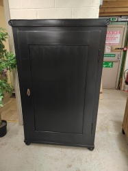 Black Antique pine Dutch larder cupboard