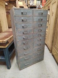 20 drawer painted multidrawer industrial look chest
