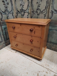3 straight drawer chest  Victorian original handles SOLD