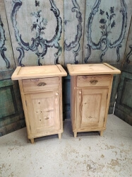 Pair of Dutch bedside cabinets on turned feet SOLD