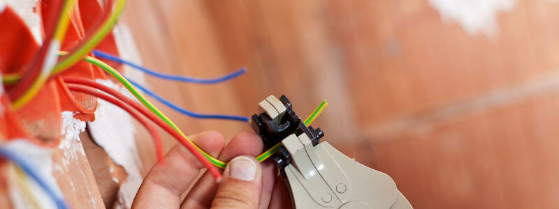 Electrician snipping wires