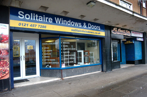 External of Solitaire Glazing Ltd Shop
