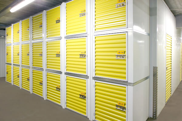 Small Yellow Self Storage Units