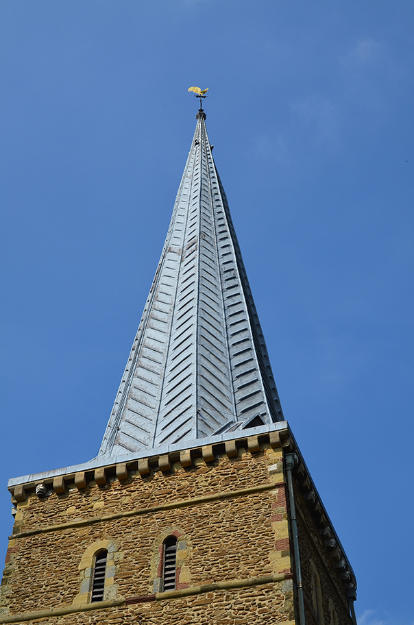 Lead roof ontop of a church